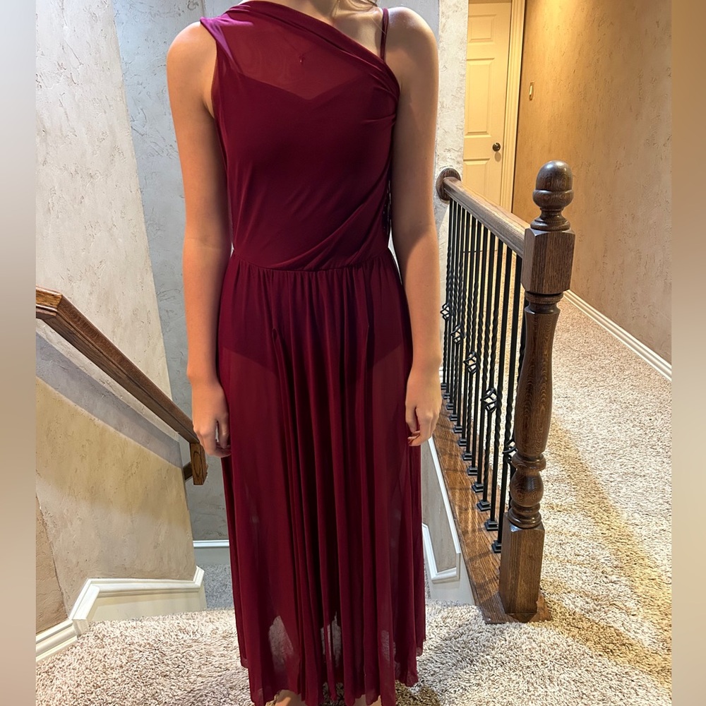 Maroon lyrical dress